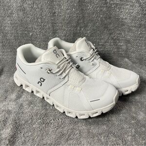 On cloud 5 all white running shoes women’s size 6.5 NWOT